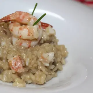 Risotto De Trufa Y Langostinos