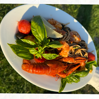 Паста з креветками і раком (300г)