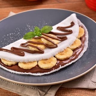 Tapioca de Banana com Nutella