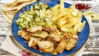 Shaorma de pui (la farfurie)