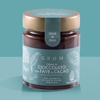 Crema spalmabile al cioccolato fondente e fave di cacao