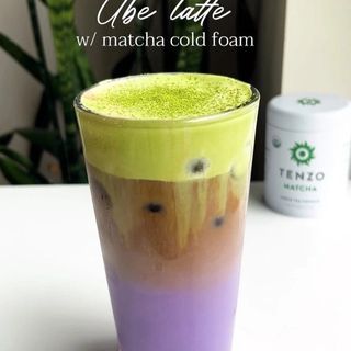 ICED UBE MATCHA LATTE