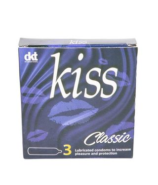 Kiss Classic Lubricated Condoms, 3 Pieces