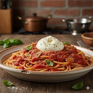 Espaguetis Napolitanos