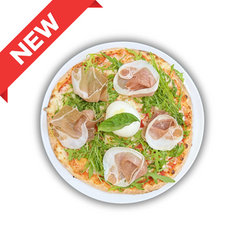 Pizza Buratta con Crudo, GRANDE