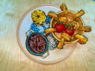 კრევეტები პაპრიკითა და კარაქით