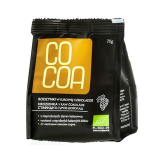 RODZYNKI W SUROWEJ CZEKOLADZIE BIO 70 g - COCOA