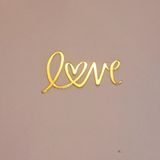 Topper Acrílico Dorado Love