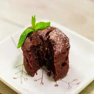 Шоколадний фондан з фруктами (150г/50г)
