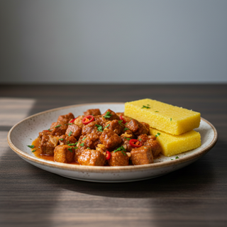 Tochitura de porc cu mamaliguta