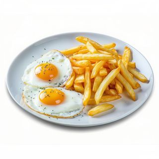 Huevo frito con patatas