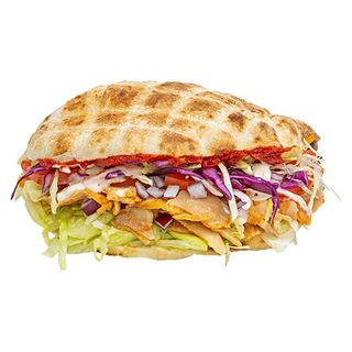 Spicy Dragon Chicken Kebab flatbread