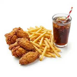 Menú Alitas (6 Uds.)