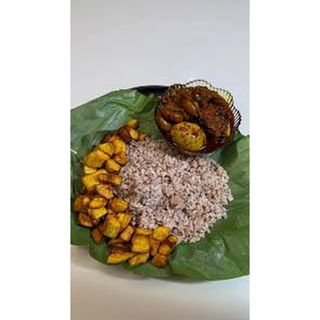 Ofada Rice With Assorted Beef