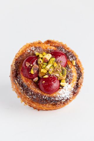 Roulé De Frambuesa Fresca Con Pistacho 