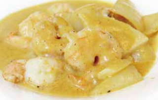 204 Gamberi con salsa curry