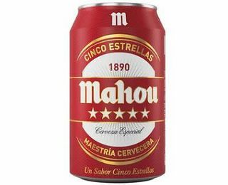 Cerveza Mahou Cinco Estrellas (330 Ml.)