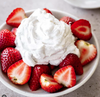 Strawberries with fresh cream