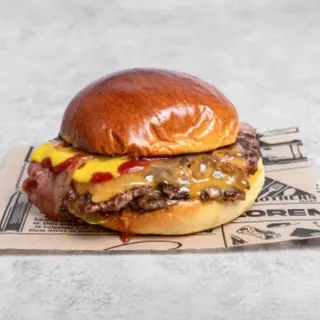 Smash Burger King Classic Bacon Cheese Burger