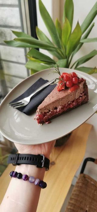 Mus wiśniowy z kremem czekoladowym