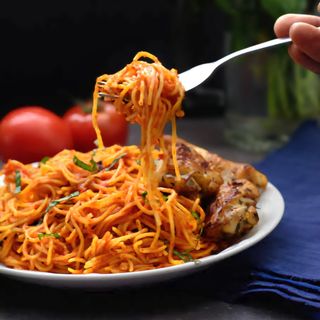 CodePot Jollof Spaghetti  - Full Plate