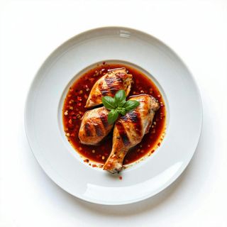 40 Pollo con salsa piccante