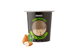 Каша вівсяна чіа/фрукти(з мигд.молоком)