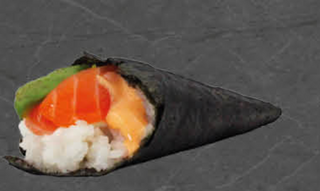 Sake spicy temaki