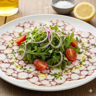 Finissima di polipo con rinforzo di insalata