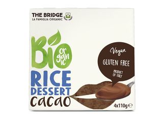 Био десерт оризов с какао, без глутен, The Bridge (4х100г)