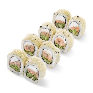 Crunch roll z pieczonym łososiem