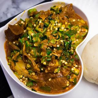 Okro Soup + Beef 
