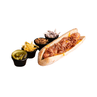 Bocadillo perro con todo