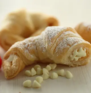 Cornetto farcito al cioccolato bianco