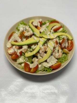 Ensalada César De Langostinos:.