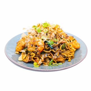 36. 虾仁蔬菜炒面(Yakisoba Con Gambas Y Verduras)
