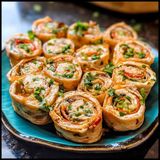 Chicken Chapati Pinwheels