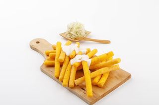 Polentine aromatiche e crema di formaggio