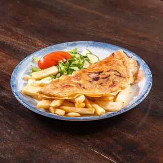 Omleta cu cartofi prajiti