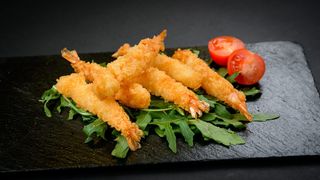 Panko shrimps with sos sweet chilli