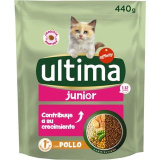 Ultima Junior Pienso para Gato con Pollo, Arroz y Cereales 440g