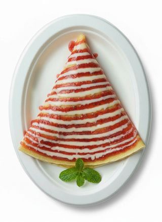 Блин с клубничным джемом /Clătita cu dulceață de căpșuni