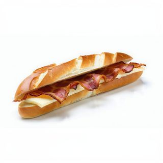Bocadillo De Bacon Con Queso