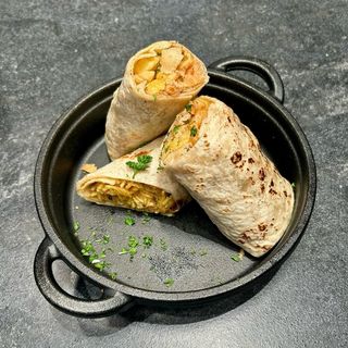 Cogumelos à brás in a Wrap