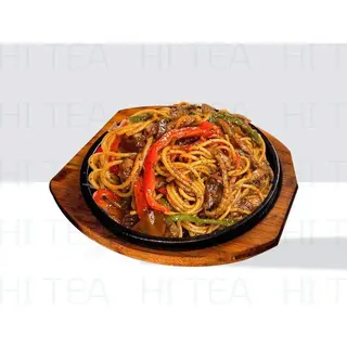 Sizzling Black Pepper Chicken Spaghetti