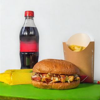 Piletina sa žara + pomfrit + piće po izboru