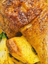 Печено бутче с картофи соте (400 г)