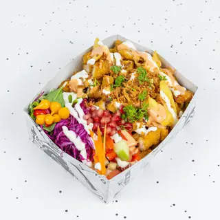 Crispy Chicken Over Fries