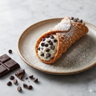 Cannolo di ricotta com cioccolato