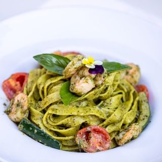 Tagliatelle Zucchini e Gamberetti